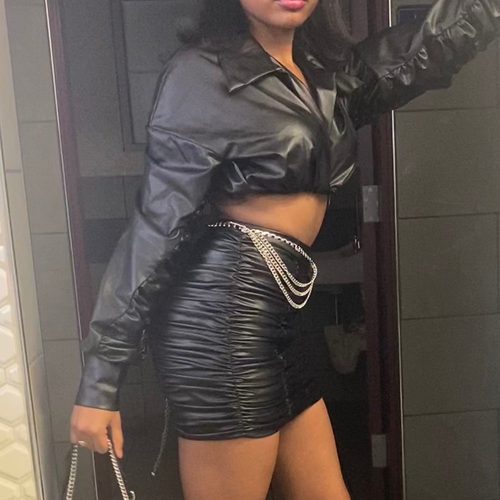 Leather two piece set